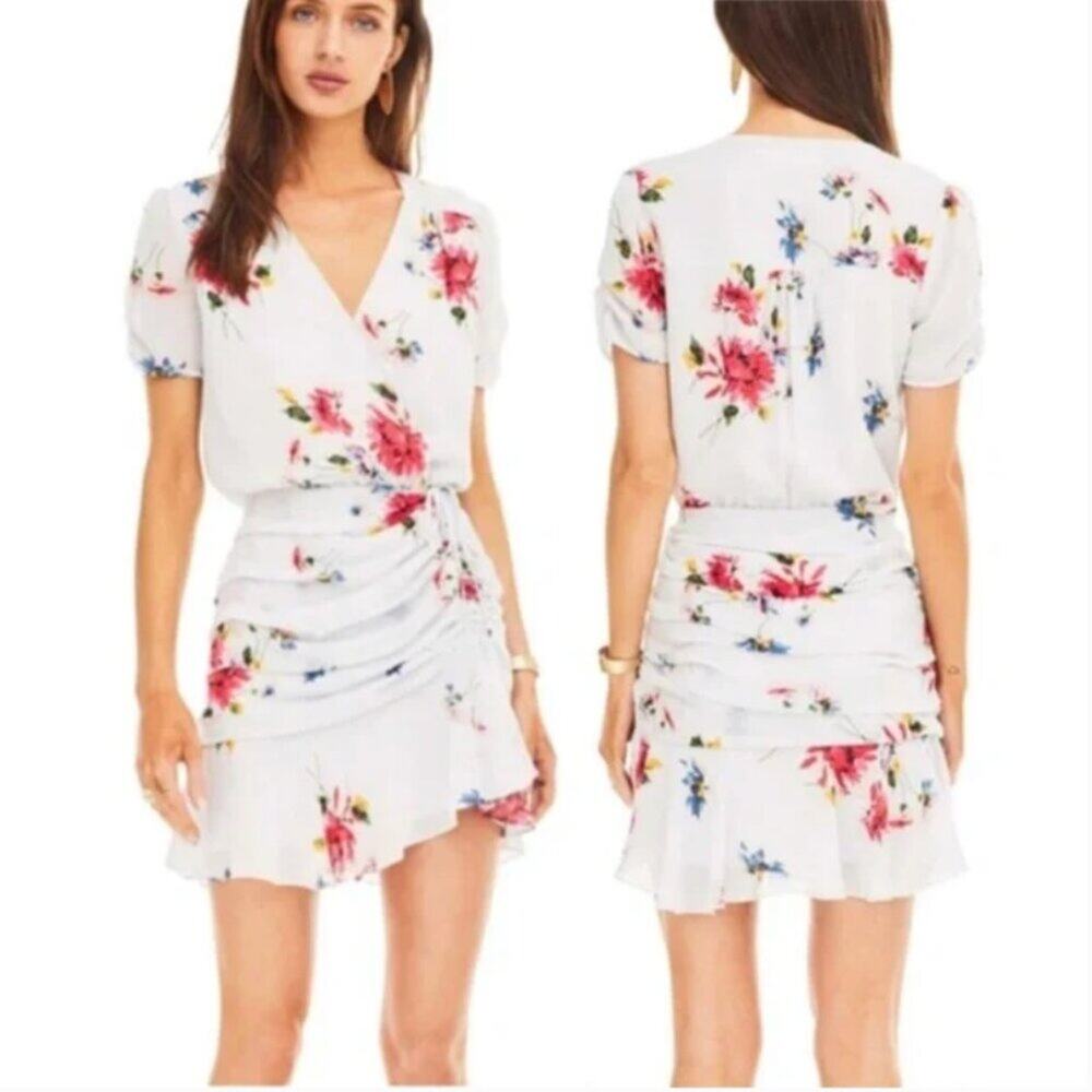 ASTR The Label Natasha Floral Ruched Mini Dress